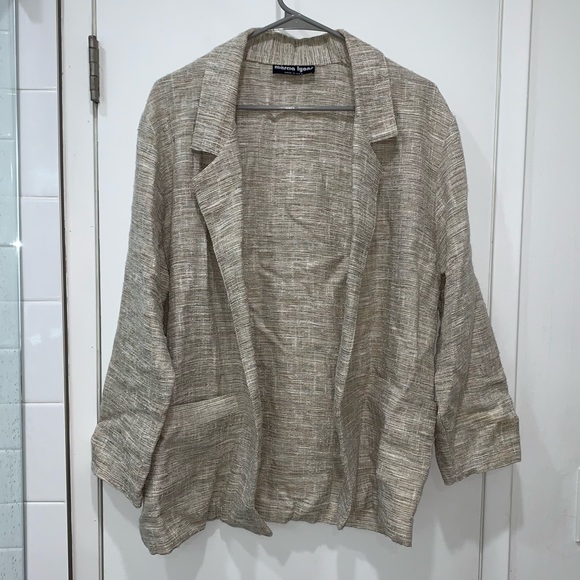 Light weight cream/ mixed color sweater/ cardigan size M/L - Picture 11 of 11